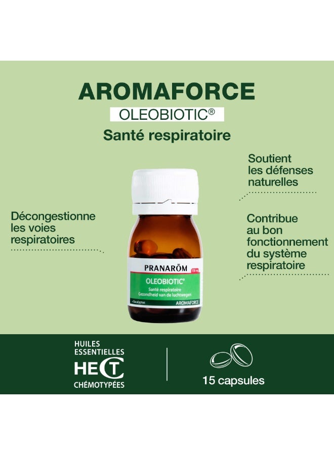 PRANAROM Pranarôm Aromaforce Oleobiotic Respiratory Health 15 Capsules 150 mg - Image 3
